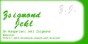 zsigmond jekl business card